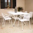 4 Poltroncine Tradizionali da Giardino in Metallo Made in Italy - Edris Viadurini