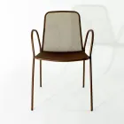 4 Poltroncine Tradizionali da Giardino in Metallo Made in Italy - Edris Viadurini