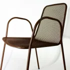 4 Poltroncine Tradizionali da Giardino in Metallo Made in Italy - Edris Viadurini