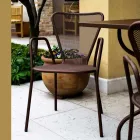 4 Poltrone da Esterno in Metallo dal Design Moderno Made in Italy - Varmo Viadurini