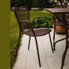 4 Poltrone da Esterno in Metallo dal Design Moderno Made in Italy - Varmo Viadurini