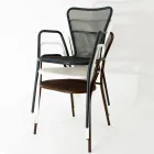 4 Poltrone da Esterno in Metallo dal Design Moderno Made in Italy - Varmo Viadurini