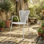 4 Poltrone da Esterno in Metallo dal Design Moderno Made in Italy - Varmo Viadurini