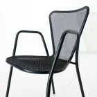 4 Poltrone da Esterno in Metallo dal Design Moderno Made in Italy - Varmo Viadurini