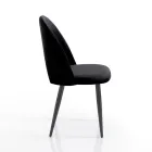 4 Sedie da Interno in Tessuto Effetto Velluto Diversi Colori - Corvina Viadurini