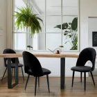 4 Sedie da Interno in Tessuto Effetto Velluto Diversi Colori - Corvina Viadurini