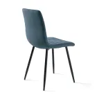 4 Sedie da Soggiorno con Seduta Imbottita in Tessuto di Diversi Colori - Impeto Viadurini