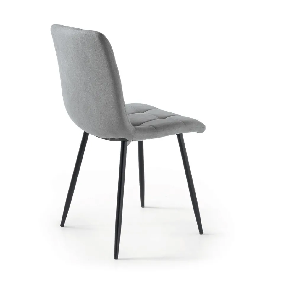 4 Sedie da Soggiorno con Seduta in Tessuto di Diversi Colori - Corrente Viadurini