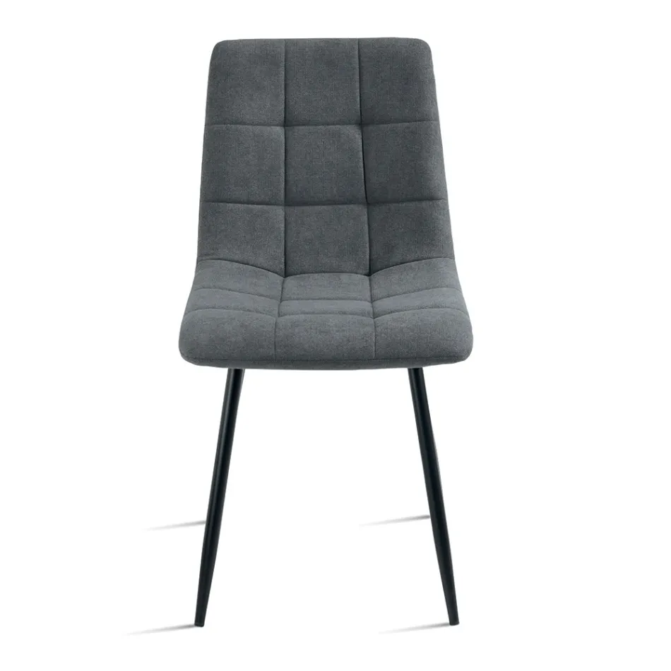 4 Sedie da Soggiorno con Seduta in Tessuto di Diversi Colori - Corrente Viadurini