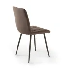 4 Sedie da Soggiorno con Seduta in Tessuto di Diversi Colori - Corrente Viadurini