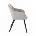 4 Sedie da Soggiorno con Seduta in Tessuto e Struttura in Metallo - Fruit Viadurini