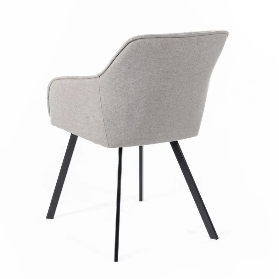 4 Sedie da Soggiorno con Seduta in Tessuto e Struttura in Metallo - Fruit Viadurini