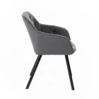 4 Sedie da Soggiorno con Seduta in Tessuto e Struttura in Metallo - Fruit Viadurini