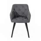 4 Sedie da Soggiorno con Seduta in Tessuto e Struttura in Metallo - Fruit Viadurini