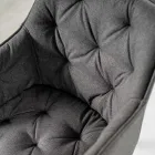 4 Sedie da Soggiorno con Seduta in Tessuto e Struttura in Metallo - Fruit Viadurini