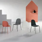 4 Sedie da Soggiorno in Polipropilene e Struttura in Metallo - Dinamo Viadurini