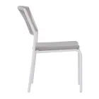 4 Sedie Impilabili da Giardino in Alluminio e Corda - Lunaris Viadurini