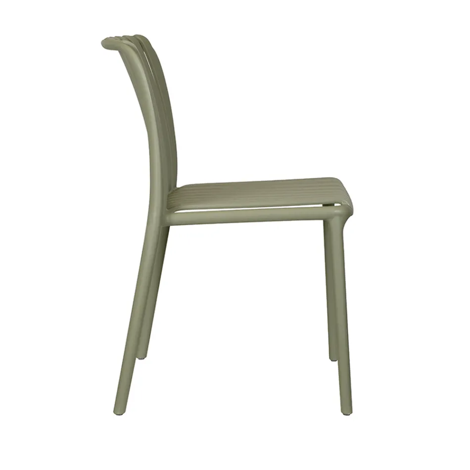 4 Sedie Impilabili da Giardino in Polipropilene e Fibra di Vetro - Orelia Viadurini