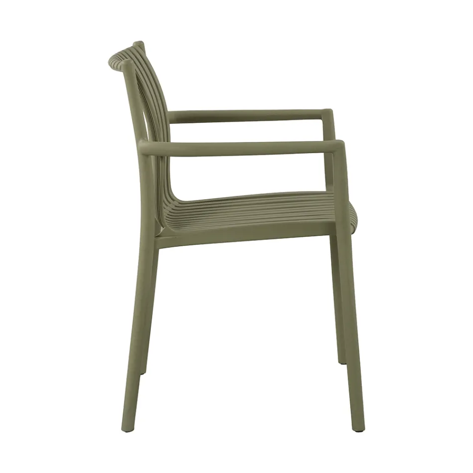 4 Sedie Impilabili da Giardino in Polipropilene Resistente ai Raggi UV - Ondara Viadurini