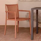 4 Sedie Impilabili da Giardino in Polipropilene Resistente ai Raggi UV - Ondara Viadurini