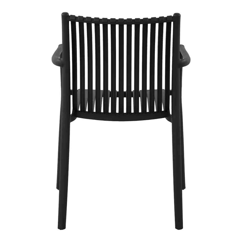 4 Sedie Impilabili da Giardino in Polipropilene Resistente ai Raggi UV - Ondara Viadurini