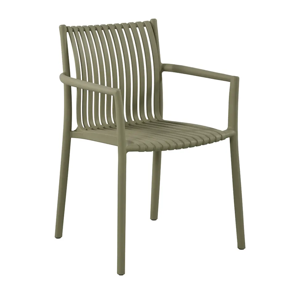 4 Sedie Impilabili da Giardino in Polipropilene Resistente ai Raggi UV - Ondara Viadurini