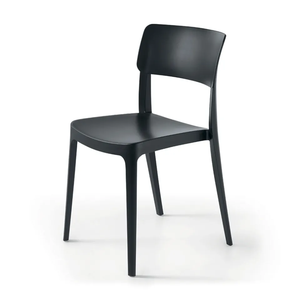 4 Sedie Impilabili da Soggiorno in Polipropilene di Diversi Colori - Slancio Viadurini