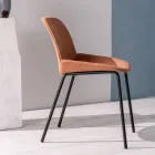 4 Sedie in Tessuto, Struttura in Polipropilene e Gambe in Metallo - Patchulli Viadurini