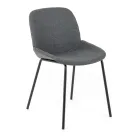 4 Sedie in Tessuto, Struttura in Polipropilene e Gambe in Metallo - Patchulli Viadurini