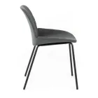 4 Sedie in Tessuto, Struttura in Polipropilene e Gambe in Metallo - Patchulli Viadurini