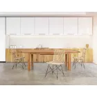 4 Sedie per Sala da Pranzo in Acciaio e Intreccio di Kubu Homemotion - Kendall Viadurini