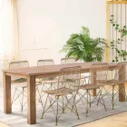 4 Sedie per Sala da Pranzo in Acciaio e Intreccio di Kubu Homemotion - Kendall Viadurini