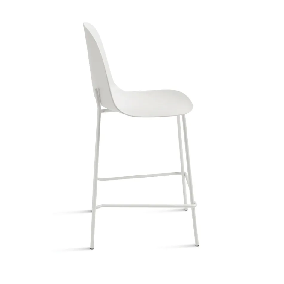 4 Sgabelli da Soggiorno in Polipropilene e Struttura in Metallo - Dinamo Viadurini