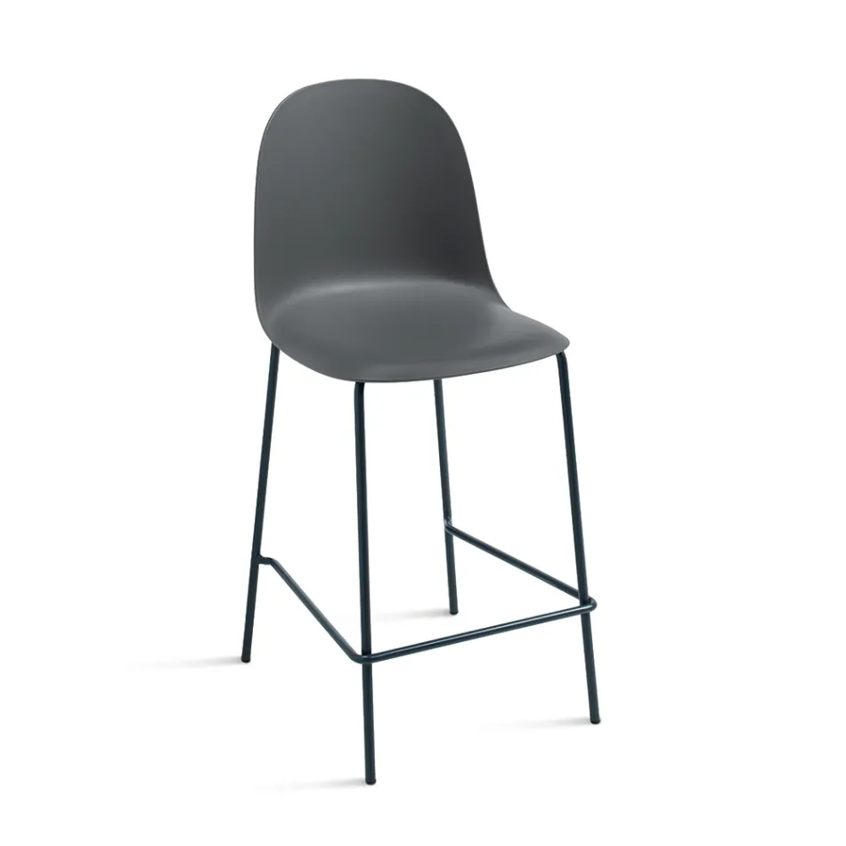 4 Sgabelli da Soggiorno in Polipropilene e Struttura in Metallo - Dinamo Viadurini