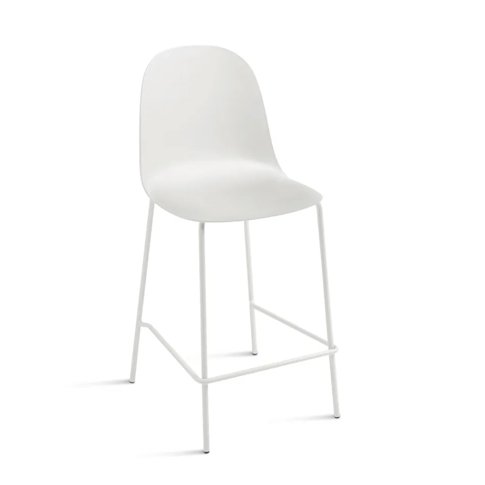 4 Sgabelli da Soggiorno in Polipropilene e Struttura in Metallo - Dinamo Viadurini