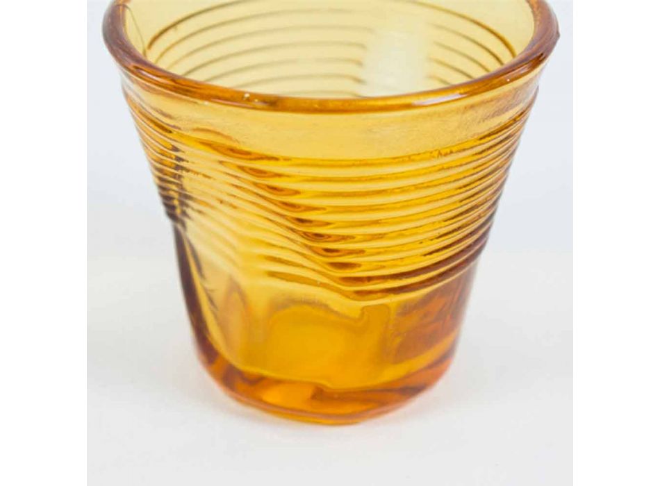 6 Tazzine Bicchieri Accartocciati da Caffè in Vetro Design Colorato - Sarabi Viadurini