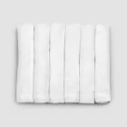 6 Tovaglioli di Lino Leggero con Decoro Alta Qualità di Lusso Italiano - Virtu Viadurini