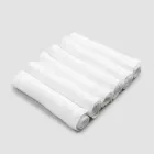 6 Tovaglioli di Lino Leggero con Decoro Alta Qualità di Lusso Italiano - Virtu Viadurini