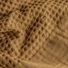 Accappatoio con Cappuccio in Nido D'Ape di Cotone con Balza di Lino - Plush Viadurini