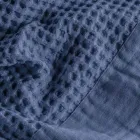 Accappatoio con Cappuccio in Nido D'Ape di Cotone con Balza di Lino - Plush Viadurini