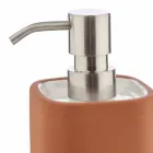 Accessori Bagno da Appoggio in Terracotta e Ceramica Bianca - Terracotta Viadurini