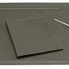 Accessori per Scrivania in Cuoio Rigenerato da 5 Pezzi Made in Italy - Ebe Viadurini