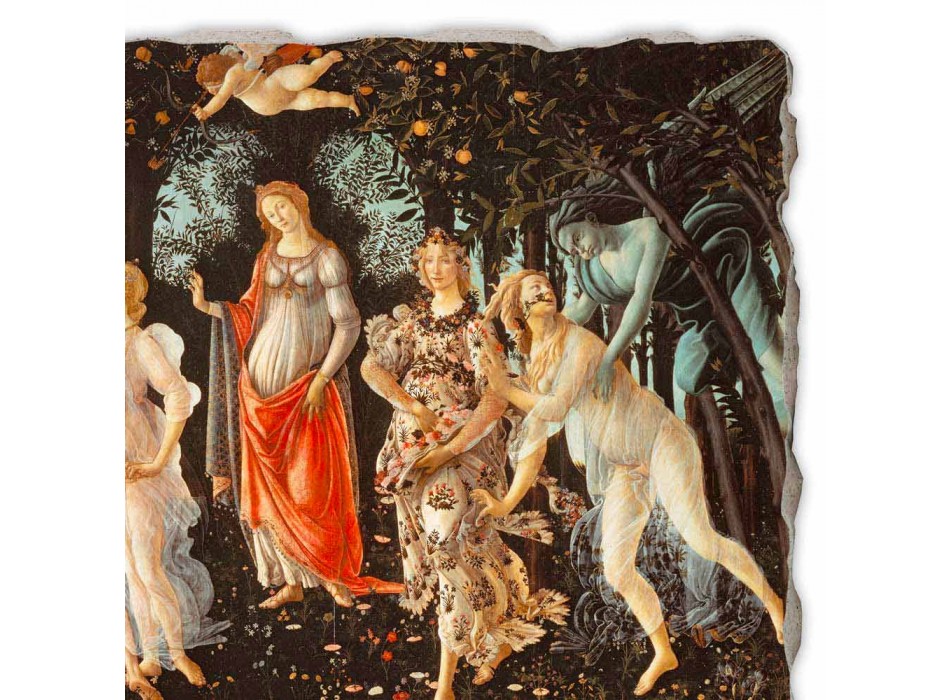 Affresco fatto a mano Botticelli “Allegoria della Primavera” Viadurini