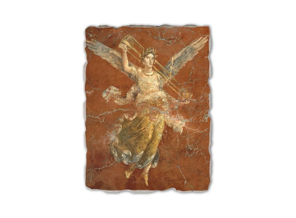 Affresco fatto a mano in Italia Arte Romana “Ciclo delle Muse”