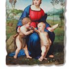 Affresco fatto a mano Raffaello Sanzio “Madonna del Cardellino” Viadurini