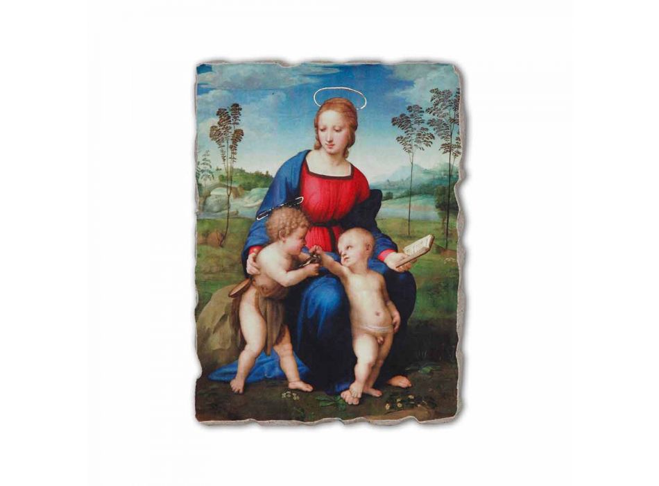 Affresco fatto a mano Raffaello Sanzio “Madonna del Cardellino” Viadurini