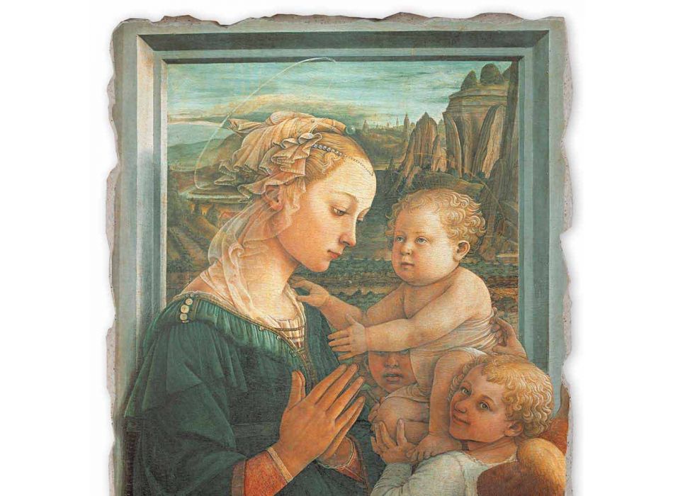 Affresco fatto in Italia Filippo Lippi “Madonna col Bambino” Viadurini