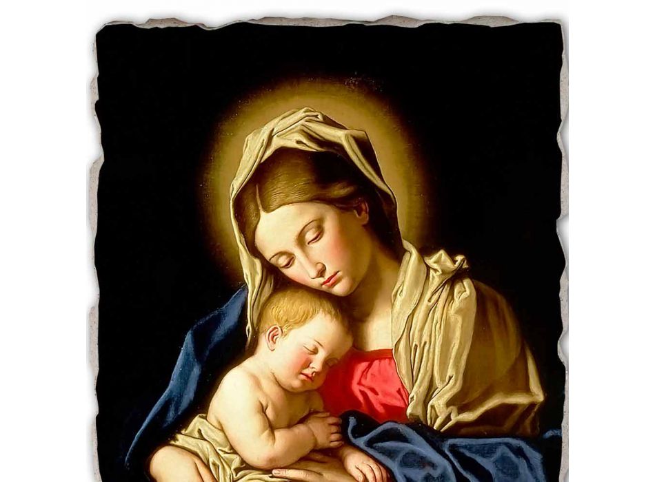 Affresco fatto in Italia Sassoferrato ”Madonna con Bambino”