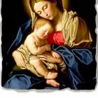 Affresco fatto in Italia Sassoferrato ”Madonna con Bambino” Viadurini