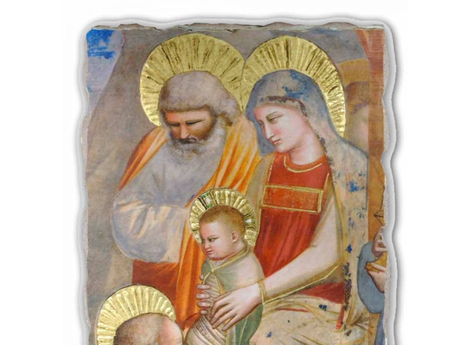 Affresco Giotto “Adorazione dei Magi” fatto a mano in Italia Viadurini